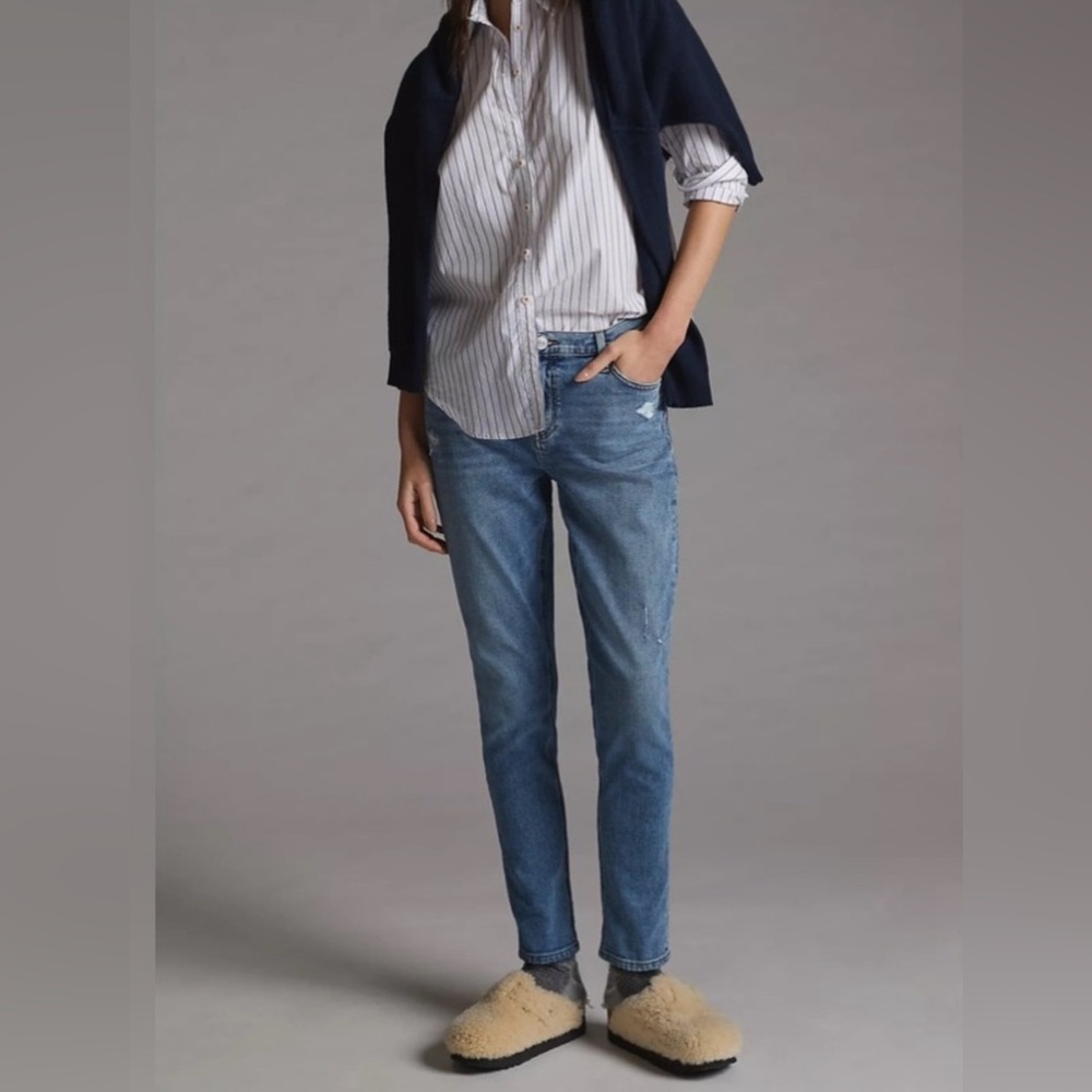 Hudson Lana Boyfriend Jeans Women's Straight Leg in Blue